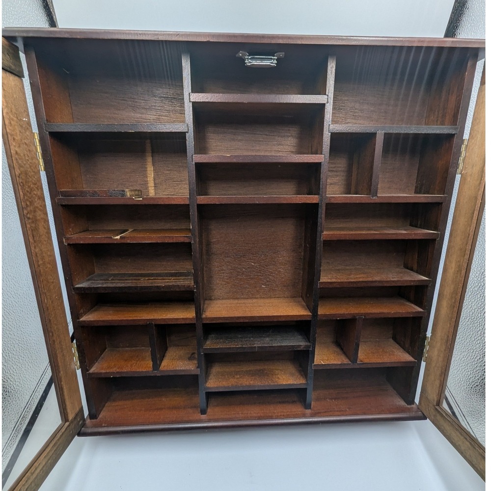 Vintage Sears Roebuck 1976 Japan Curio Cabinet Shadow Box Display Case 16.5x17" - Picture 4 of 12